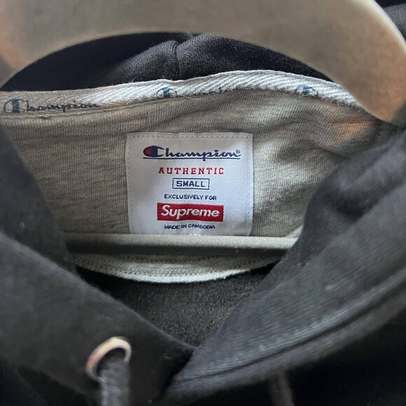 NWOT Supreme Champion Label Hooded Sweatshirt - Picture 5 of 5